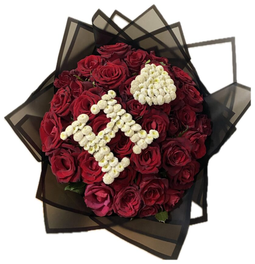 Flowers Bouquet with letter