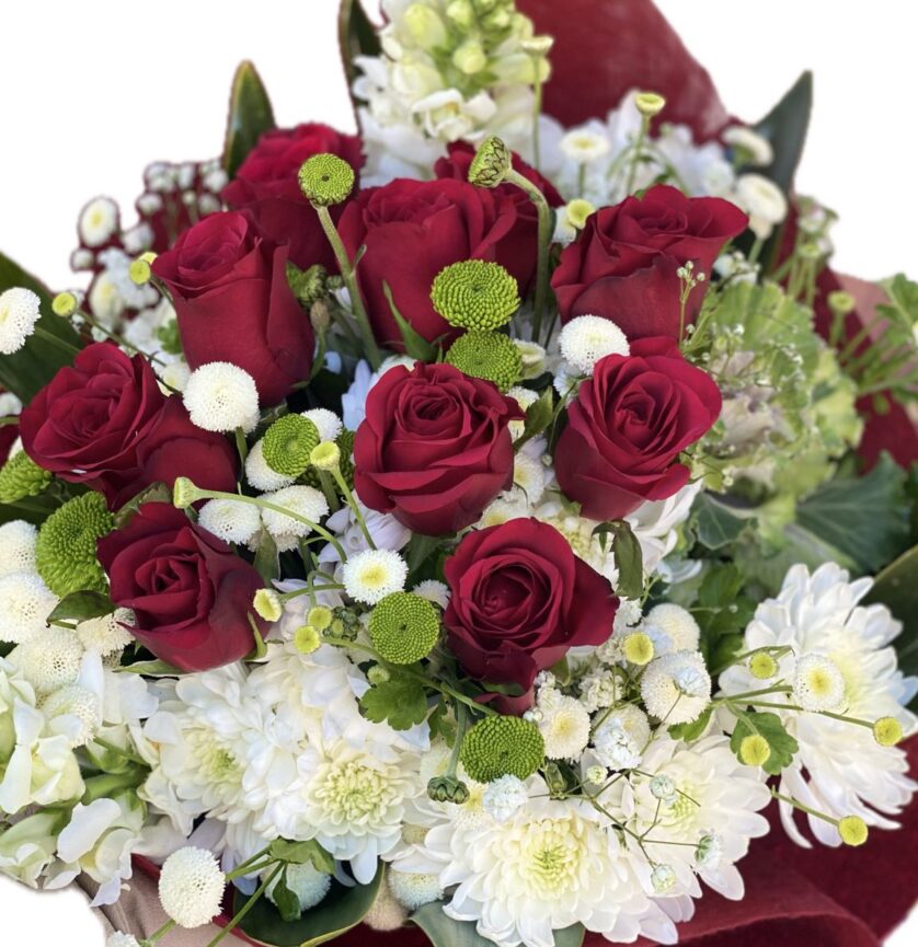 Roses & chrysanthemum flowers Bouquet - Image 2