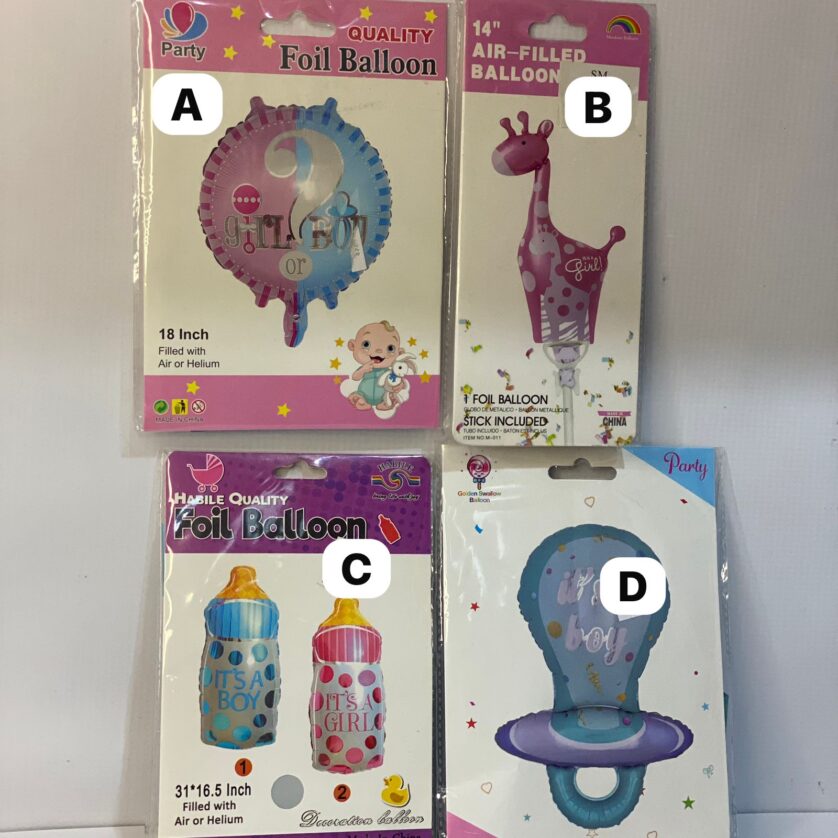 Boy & girl foil balloons