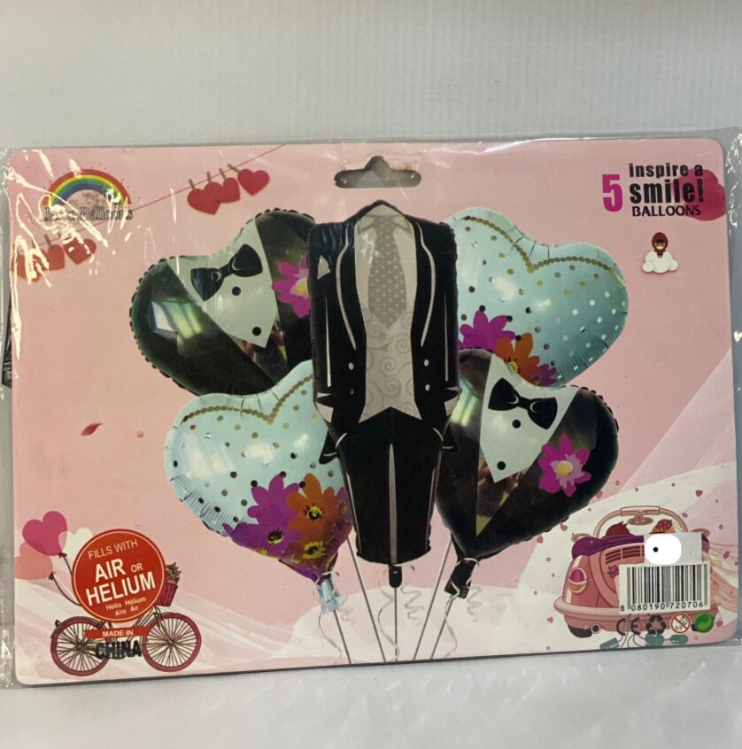Groom & bride foil balloons
