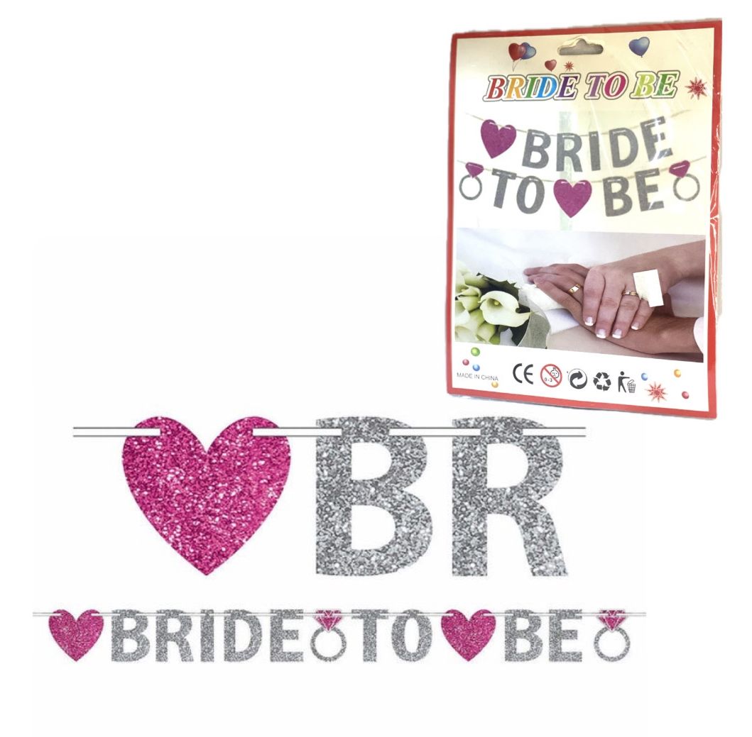 Bride to be glitter banner