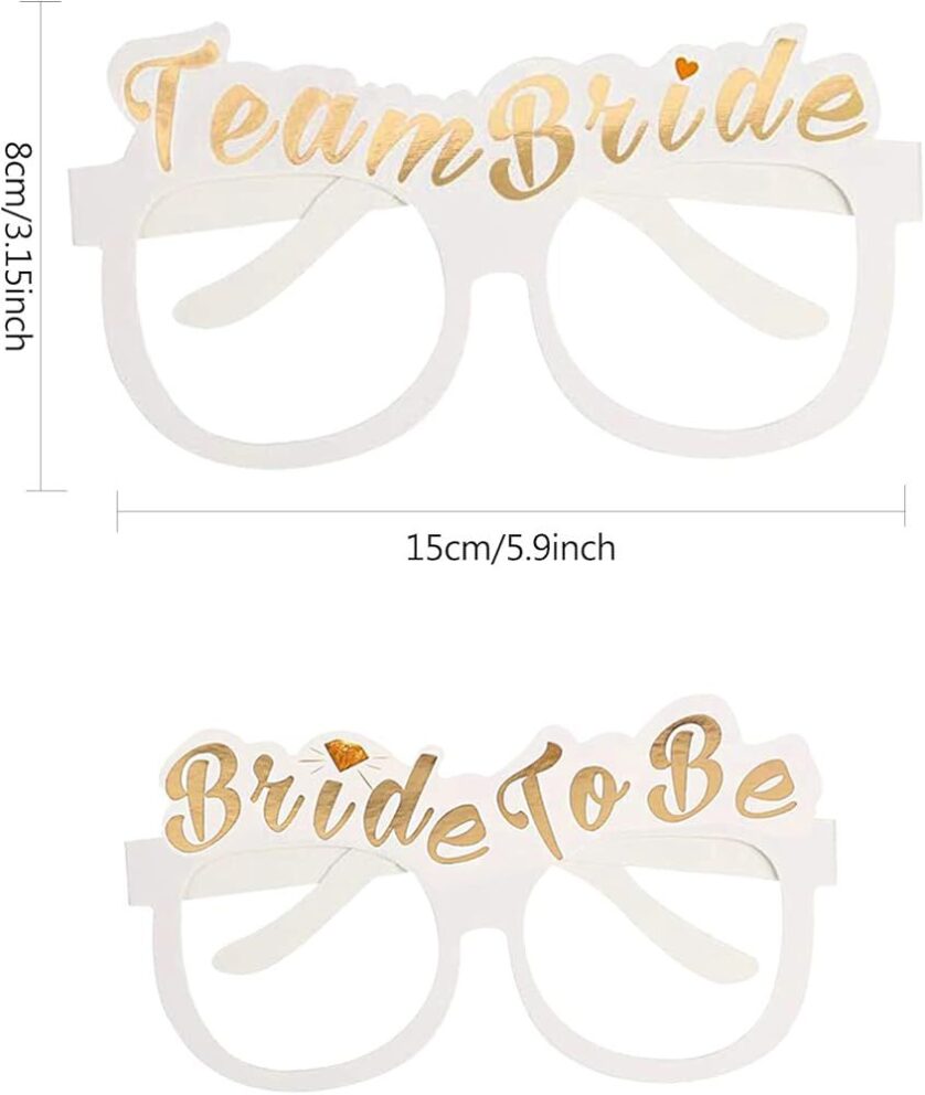 10 Cardboard  bride to be sunglasses